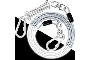 Dog Tie Out Cable: 10 ft jenico Heavy Duty Dog Chain