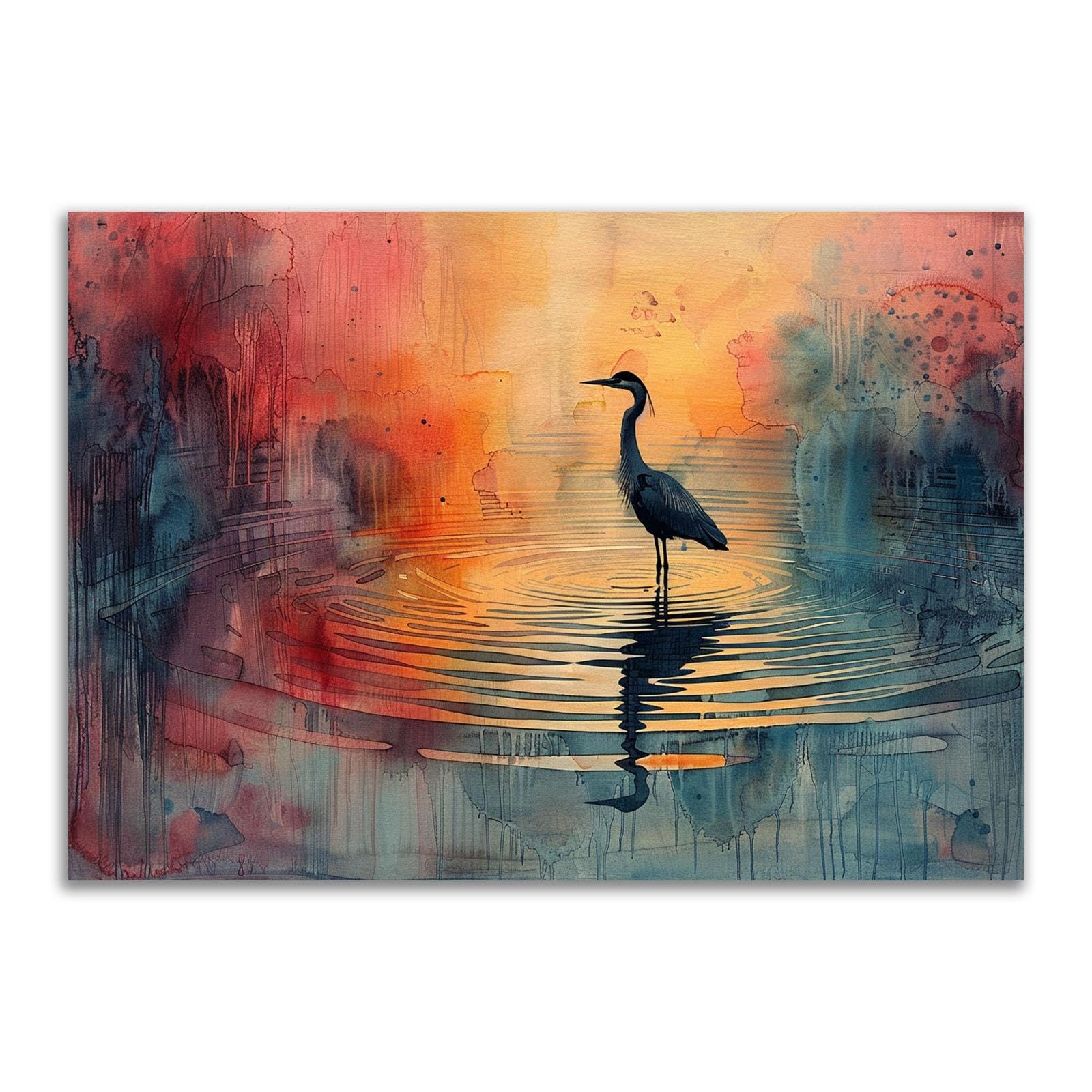 ZAMAEIU Outdoor scene artwork Abstract animals,Contemporary Canvas Wall Art for Living Room Bedroom Dining Room Home Office Decor-60x90cm Unframed