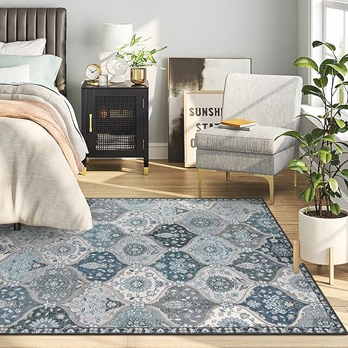 Vista 416 de Lahome - Alfombra de marroquí tejida, alfombra para cocina, pasillo, antideslizante, pasillo para entrada, pasillo de lavadero, dormitorio, 91 x 152