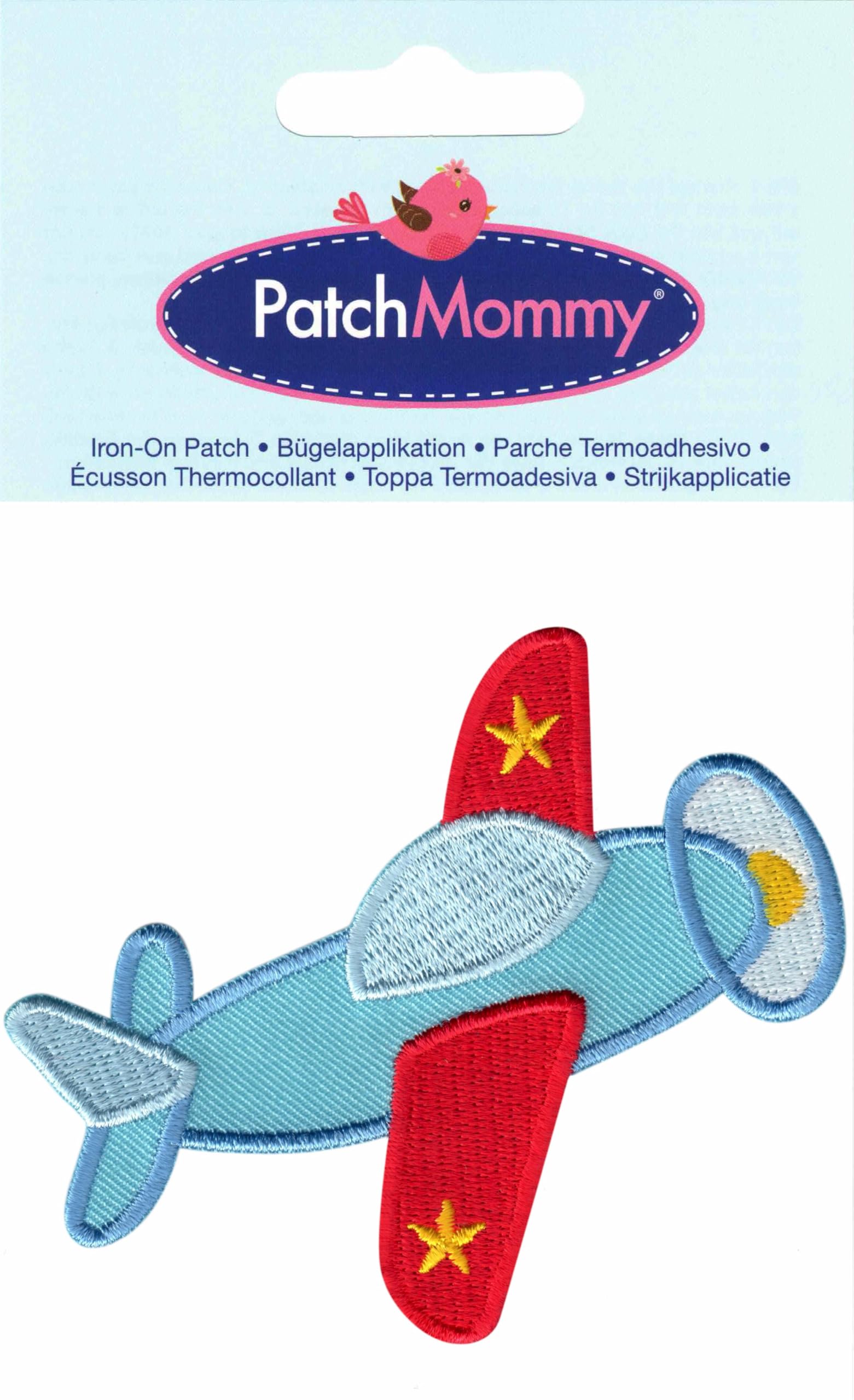 AIRPLANE Iron On Patch - Transportation Aircraft Flying Theme Embroidered Patch 2.5 X 0.75 Inches