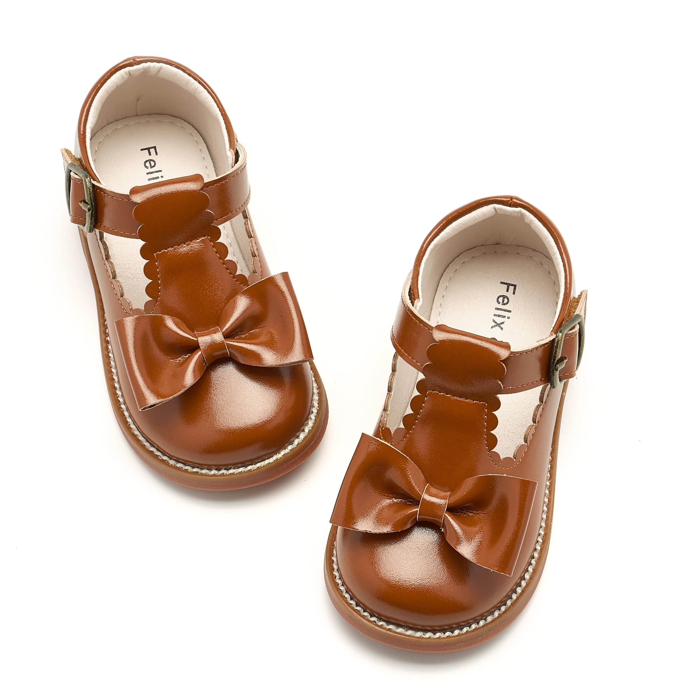 Felix & Flora Toddler Little Girl Mary Jane Dress Shoes - Ballet Flats for Girl Party School Shoes — view 46