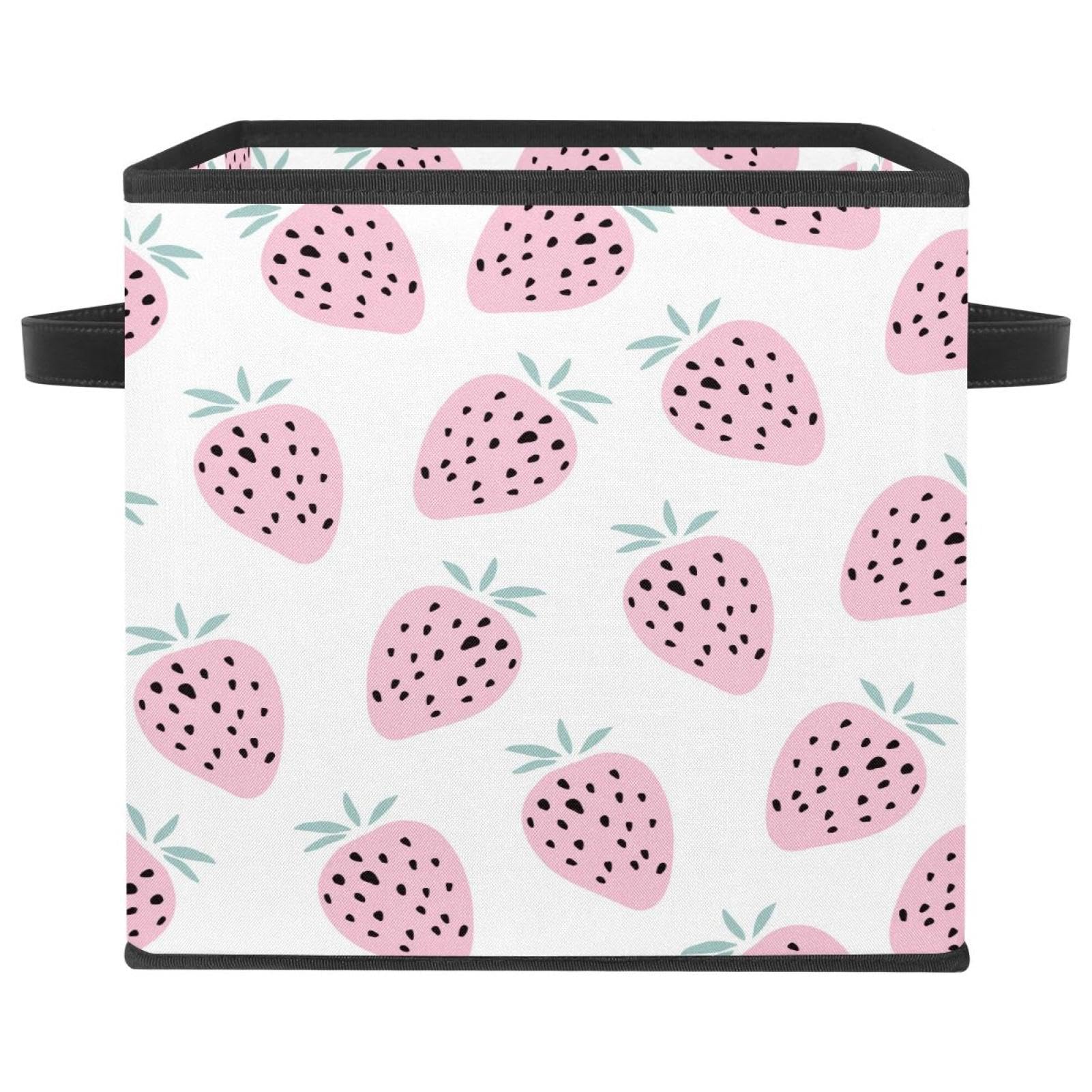 Cube de rangement rose fraise pour organiser la chambre d'enfant et le placard