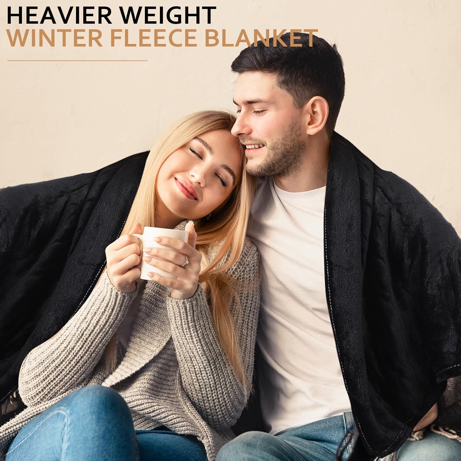 Toulite 36 Pcs 50 x 60'' Bulk Flannel Fleece Blankets for Wedding Guest Gift Cozy Fleece Throw Blankets for Winter Wedding Bed Couch Home Camping(Black) - Image 6