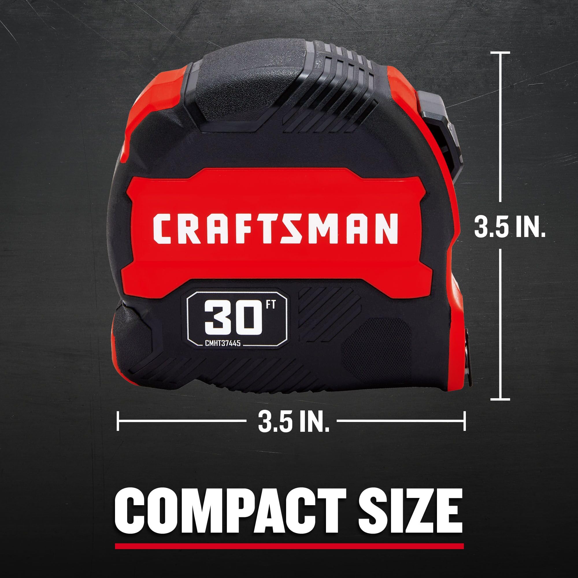 CRAFTSMAN Cinta métrica, agarre compacto, 30 pies (CMHT37445S)