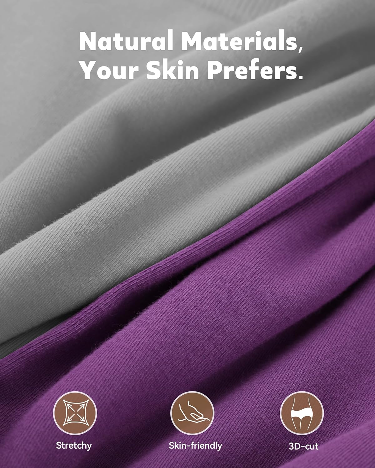 BAMBOO COOL Seamless Boyshort Underwear for Women Mid Waist Stretchy Panties Moisture Wicking Boxer Briefs 5 Pack - Image 2