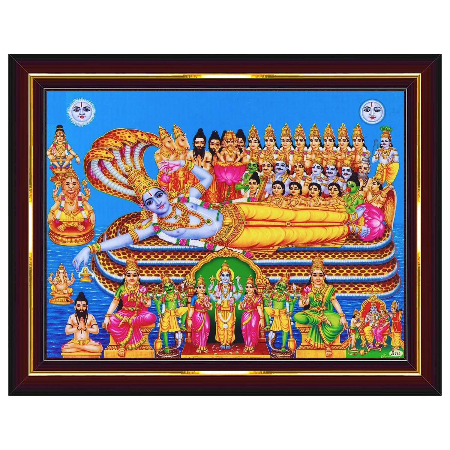 Lord Anantha Padmanabha Swamy Painting - Home Decor -1 Lord Anantha Padmanabha Swamy Painting - Home Decor -1