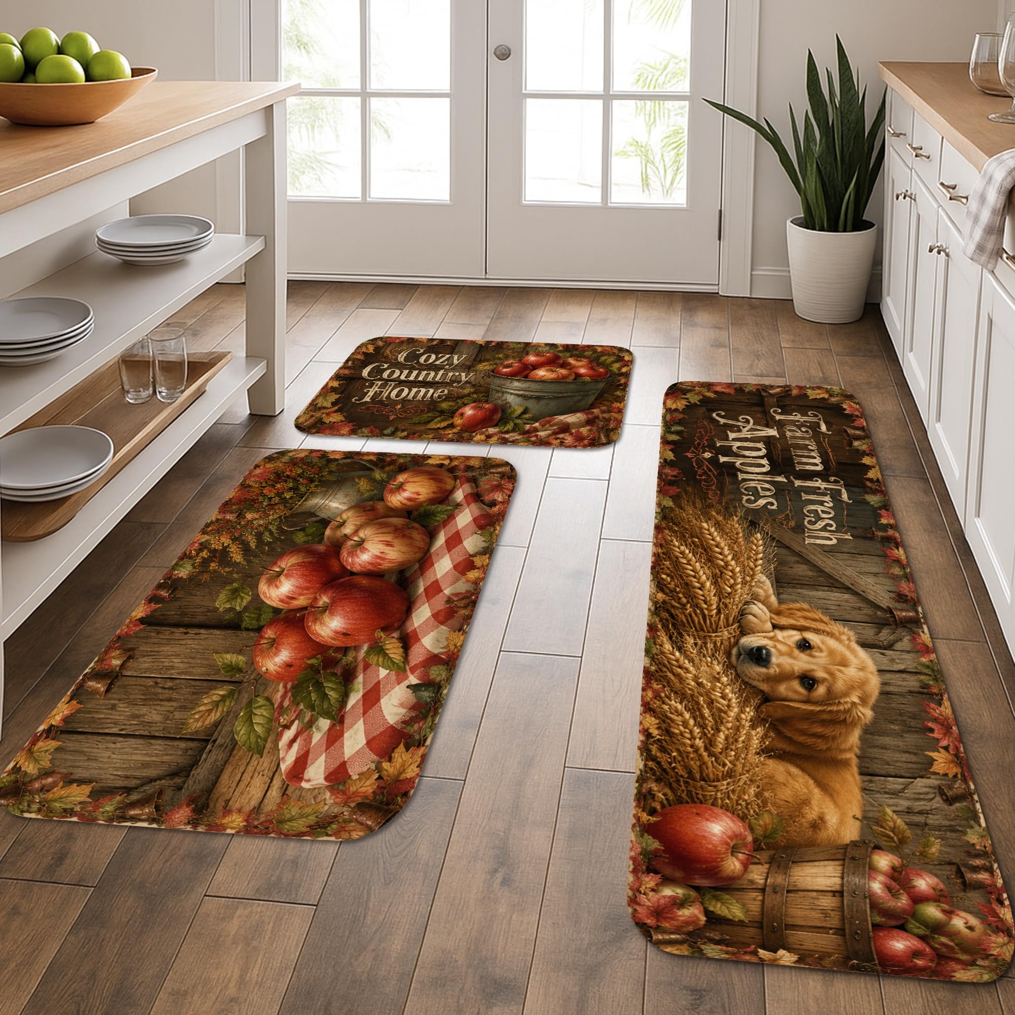 Tapis de cuisine lavable lot de 3 pour soulager les pieds sur sol froid