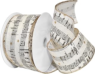 Morex Ribbon Wired Polyester Christmas/Holiday & Winter Themed Ribbon, 2...