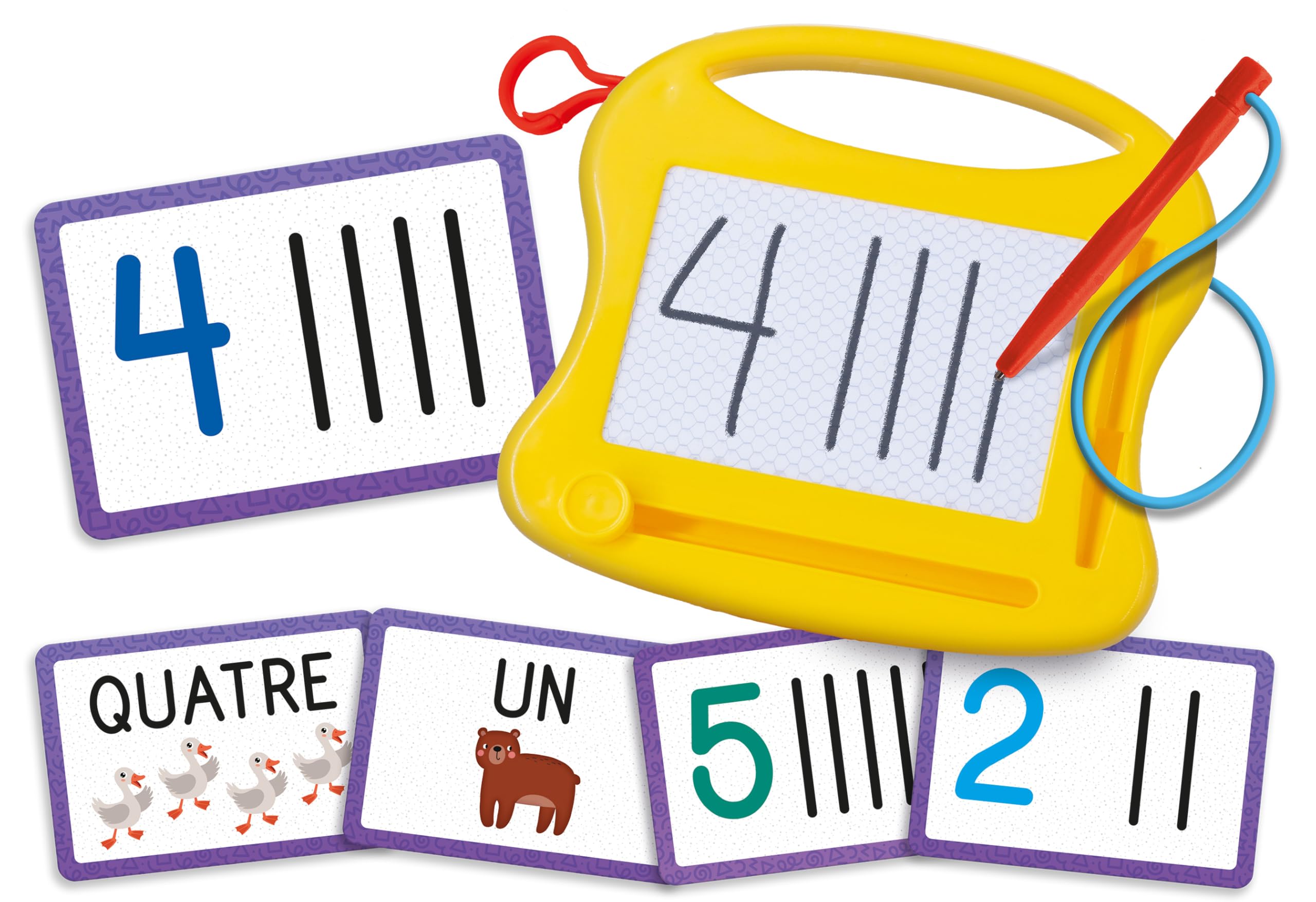 Lisciani CAROTINA Exercices Amusants Chiffres ET Animaux Jeu Apprendre Chiffres Enfants 3 Ans Ardoise Effaçable