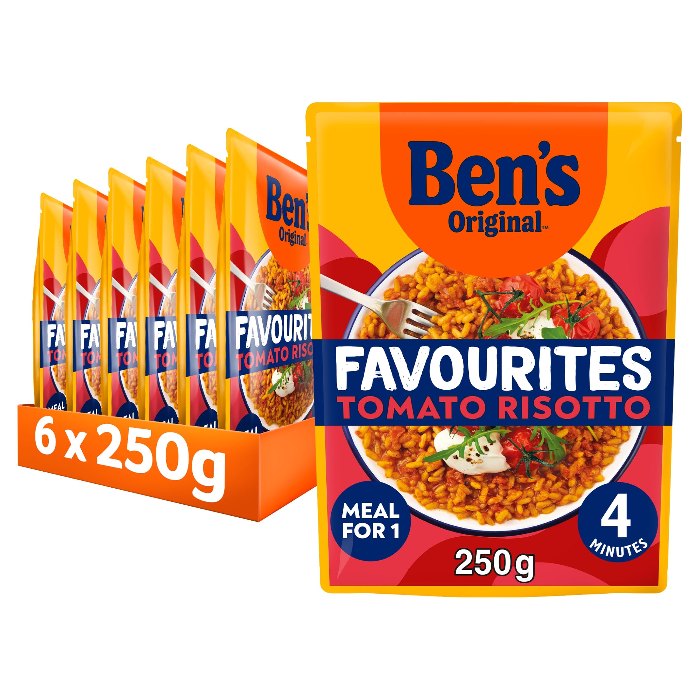 Ben's Original Favourites Risotto Tomato & Italian Herbs Pouch, Bulk Multipack 6 x 250g