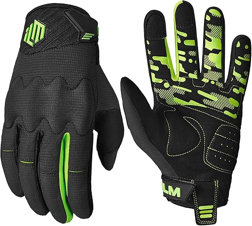ILM Guantes de motocicleta para adultos, motocross, ATV, MTB, bicicleta de montaña, guante con pantalla táctil para bicicleta, ciclismo, BMX,