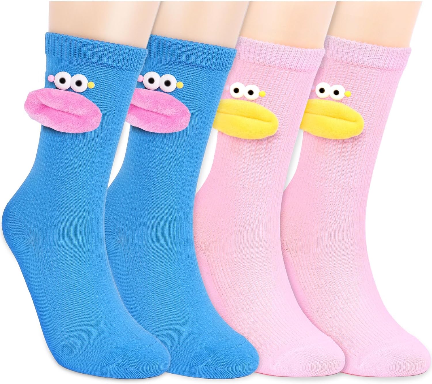 Crazy Sock for Kids - Funny Crazy Socks 2 Pairs Novelty Socks for Boys and Girls, Cartoon Cute Socks for Halloween Xmas Gifts