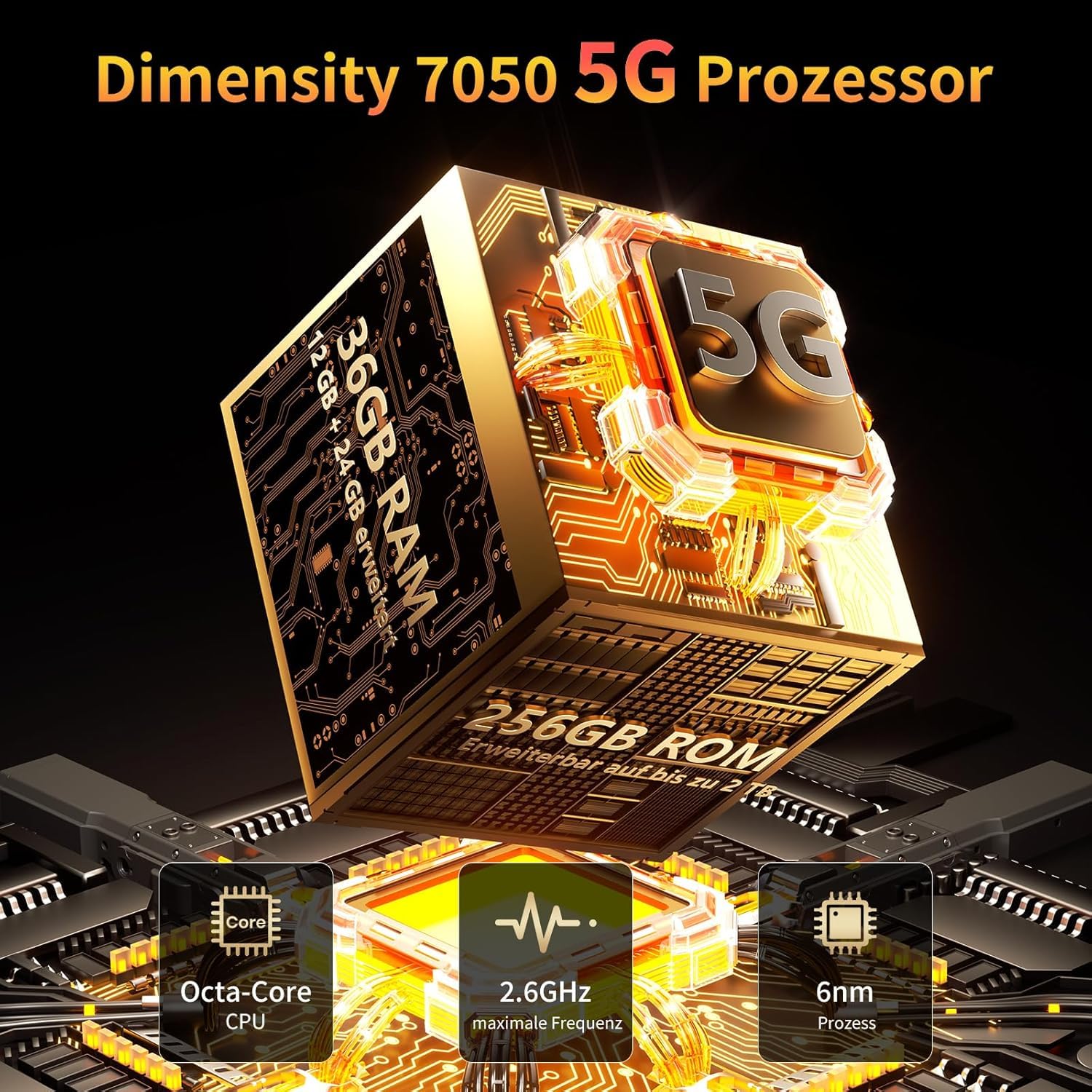 FOSSiBOT F113 5G 36 GB + 256 GB, 20000 mAh (33 W), telefono cellulare per esterni senza contratto, fotocamera da 64 MP, visione notturna da 64 MP, schermo 120 Hz 6,78", smartphone per esterni, Android