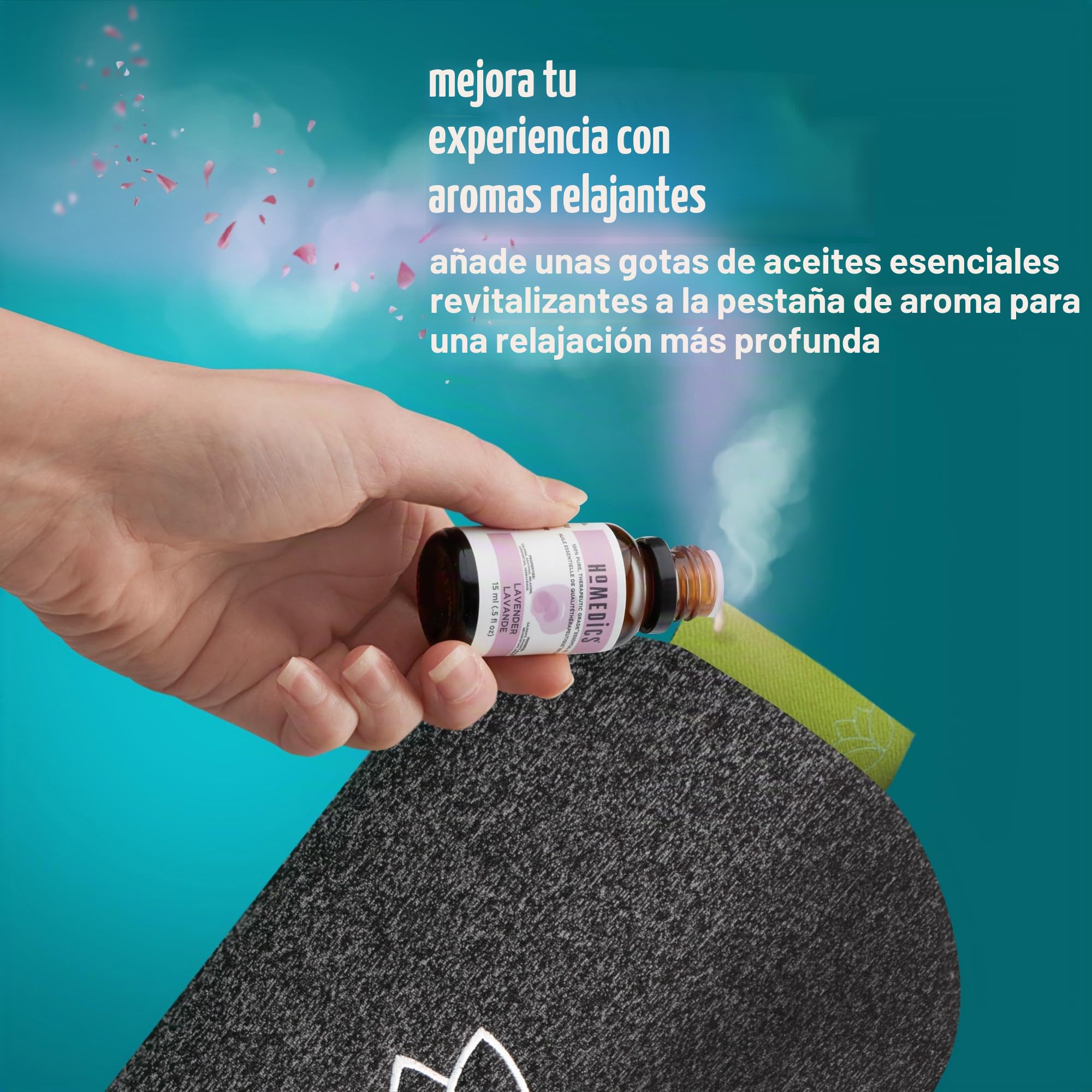 HoMedics Stretch XS Colchoneta Masajeadora para Espalda, Hombro y Cadera – Esterilla Plegable para Estiramiento con Cámaras de Aire Inspirada en el Yoga, Control Remoto e Intensidad Regulable – Gris