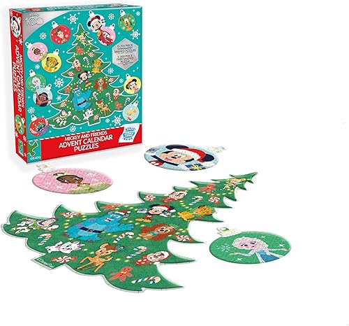 Miniatura 3 de Ceaco - Rompecabezas del 100 aniversario de Disney - Mickey y sus amigos - Calendario de Adviento de 12 días de Navidad - Once minirompecabezas de