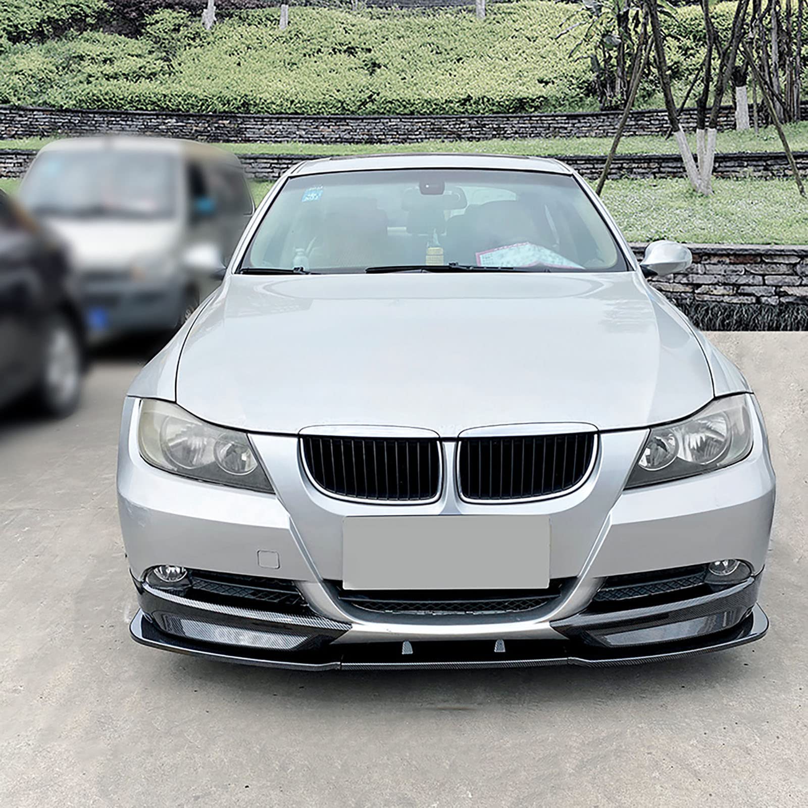 ONURTH Lèvre de Pare-Chocs de Spoiler Avant pour BMW 3 Series E90 E91 320i 325i 2005-2008, Accessoires de Garniture extérieure du kit de Corps de Lame de séparateur inférieur,Glossy Black