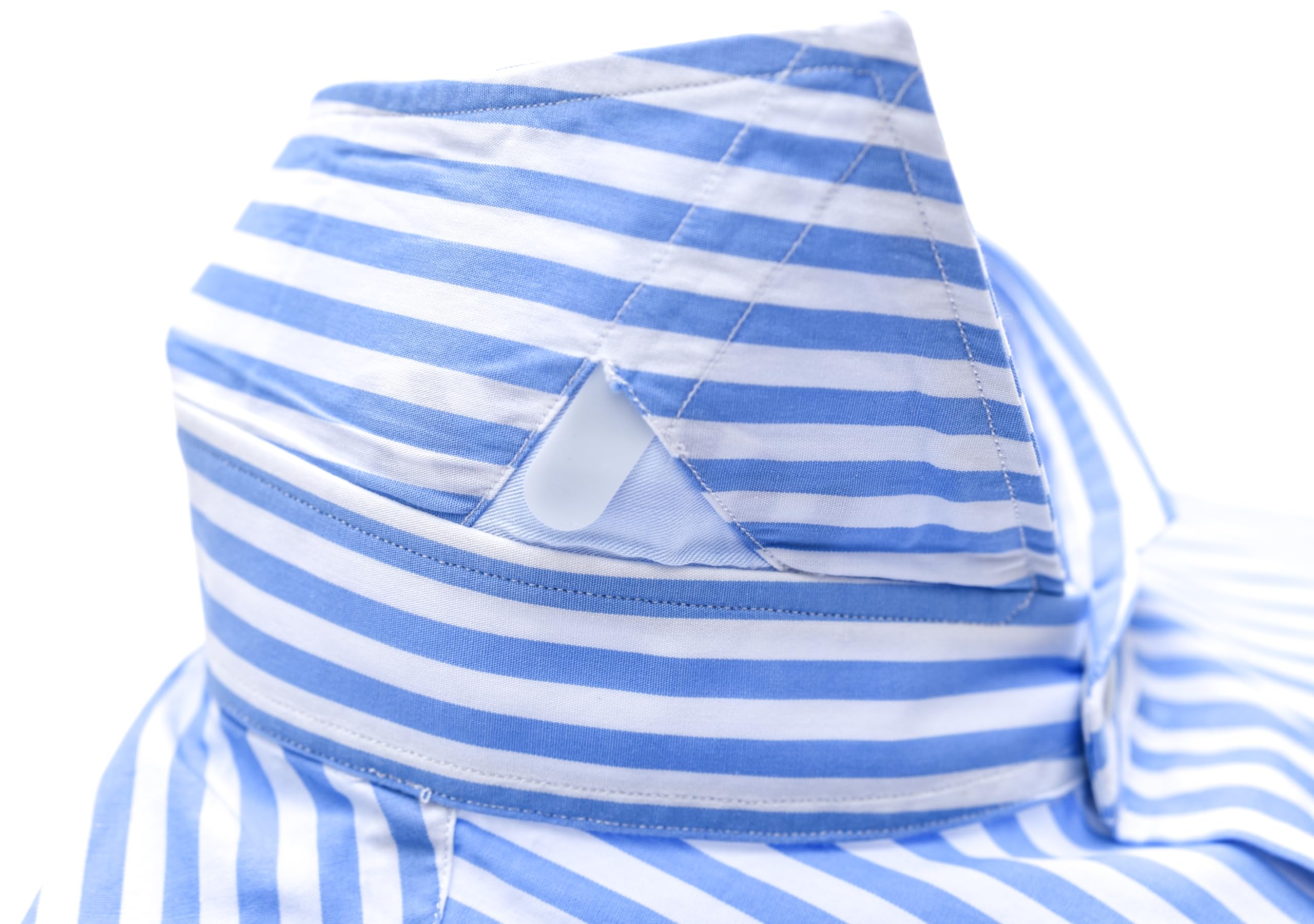 Camicia Uomo Righe, Collo Francese in Cotone Popeline, Rigata Custom Fit, Camicie Uomo in Cotone di qualità Superiore, Artigianale - Sartoria Napoletana