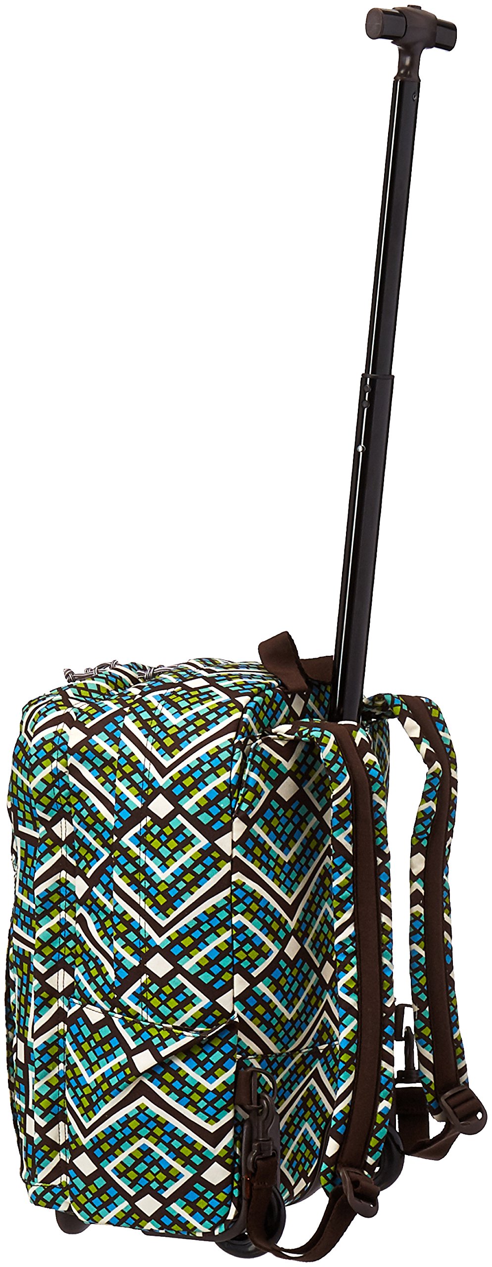 Vera Bradley Women's Lighten Up Rolling Backpack, Rain Forest, One Size