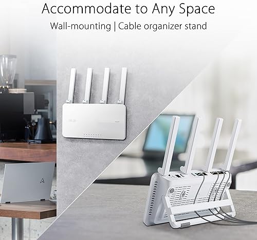 Miniatura 7 de ASUS RT-BE96U BE19000 802.11BE Enrutador extensible WiFi 7 de triple banda con soporte de 6 GHz, puerto dual 10G, ancho de banda de 320 MHz y