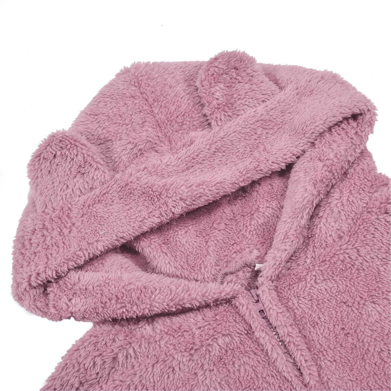 Générique Pyjama à Capuche Manches Longues Fermeture éclair Femme Doux Automne Hiver Maison Confortable