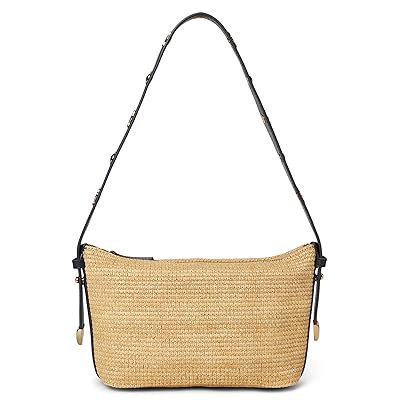 Madewell Straw Leather Sun Stud Shoulder Women