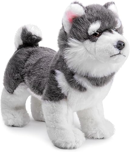 Simulation Doberman - Cachorro de peluche de 12 pulgadas, los mejores juguetes de peluche para niñas y niños como regalo (perro Alaska)