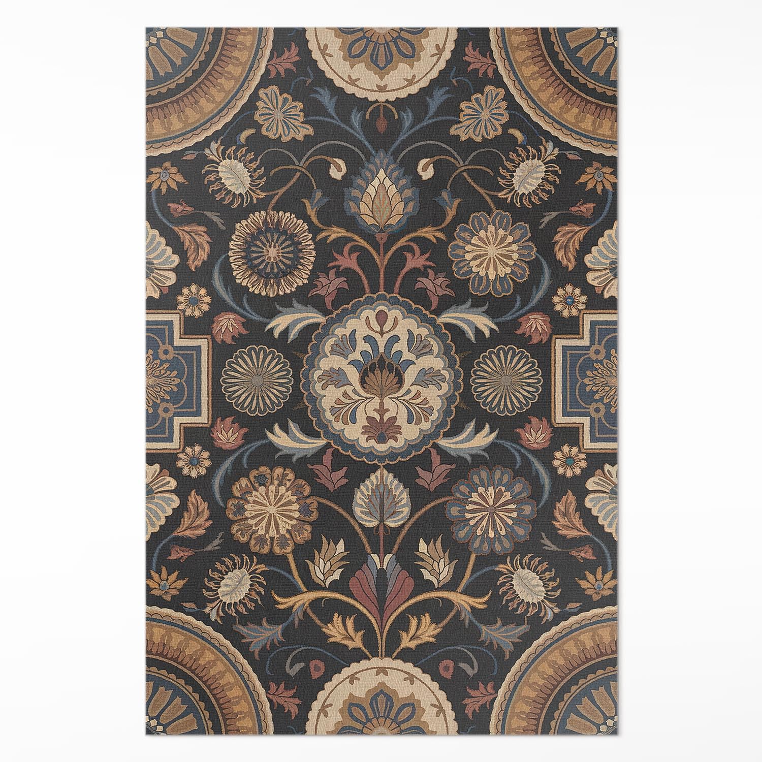 Tapis de sol salon et chambre motif feuillu pour une ambiance deco nature