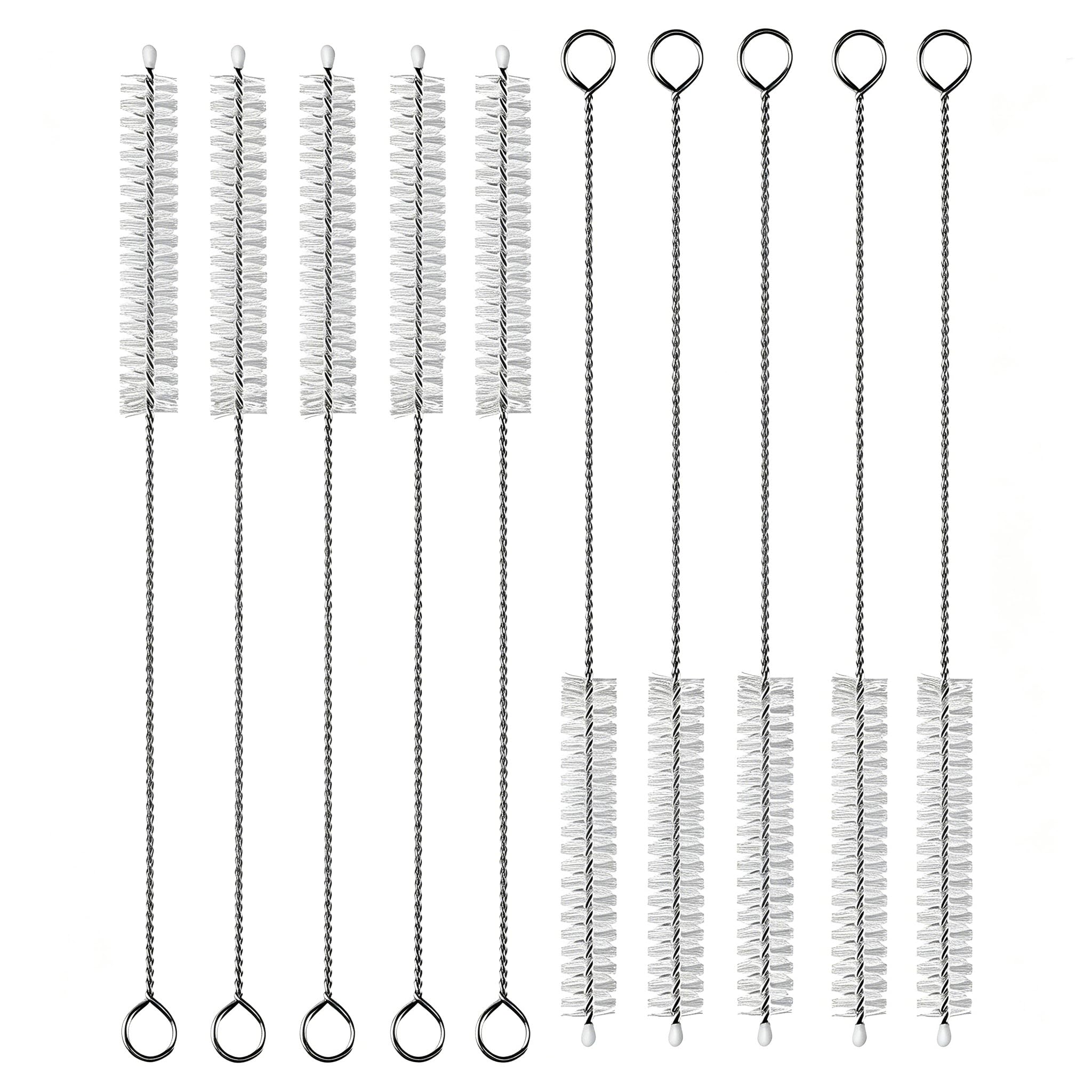 10-Pack Extra Long Reusable Straw Cleaning Brush Set – 10" Reach, 10mm Wide, Ideal for Sippy Cups, Tumblers, Baby Bottles, and Drinking Straws