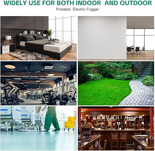 Miniatura 7 de Hiboom Máquina pulverizadora eléctrica ULV portátil de 4.5L (1.2 galones), atomizador, nebulizador frío, desinfectante al aire libre, nebulizador,