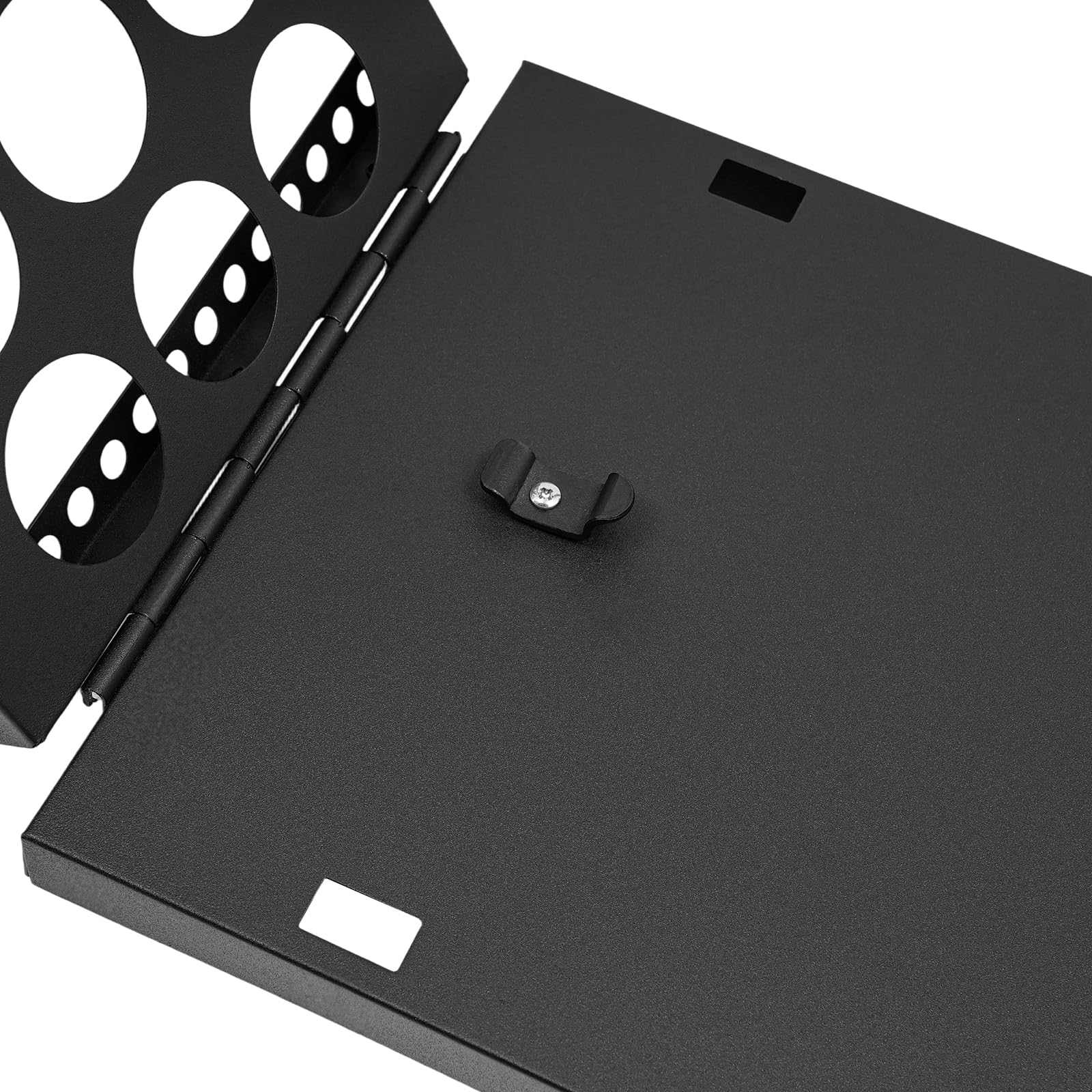 Składany stojak na broszury A4 czarny, 5-poziomowy stojak na czasopisma, stojak na czasopisma, broszury, ulotki