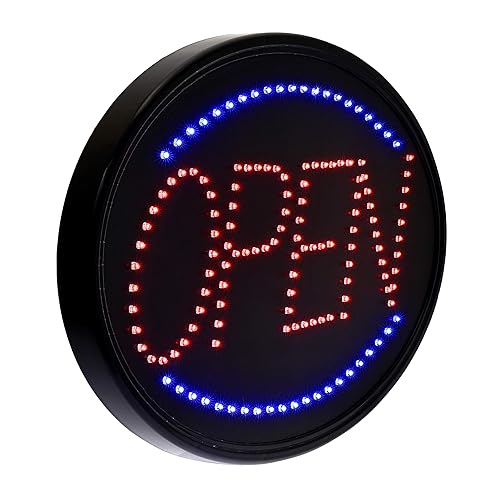 Miniatura 9 de Alpine - Letrero LED abierto para ventana de negocios, intermitente y estable, brillante, de alta visibilidad, letrero abierto para colgar en
