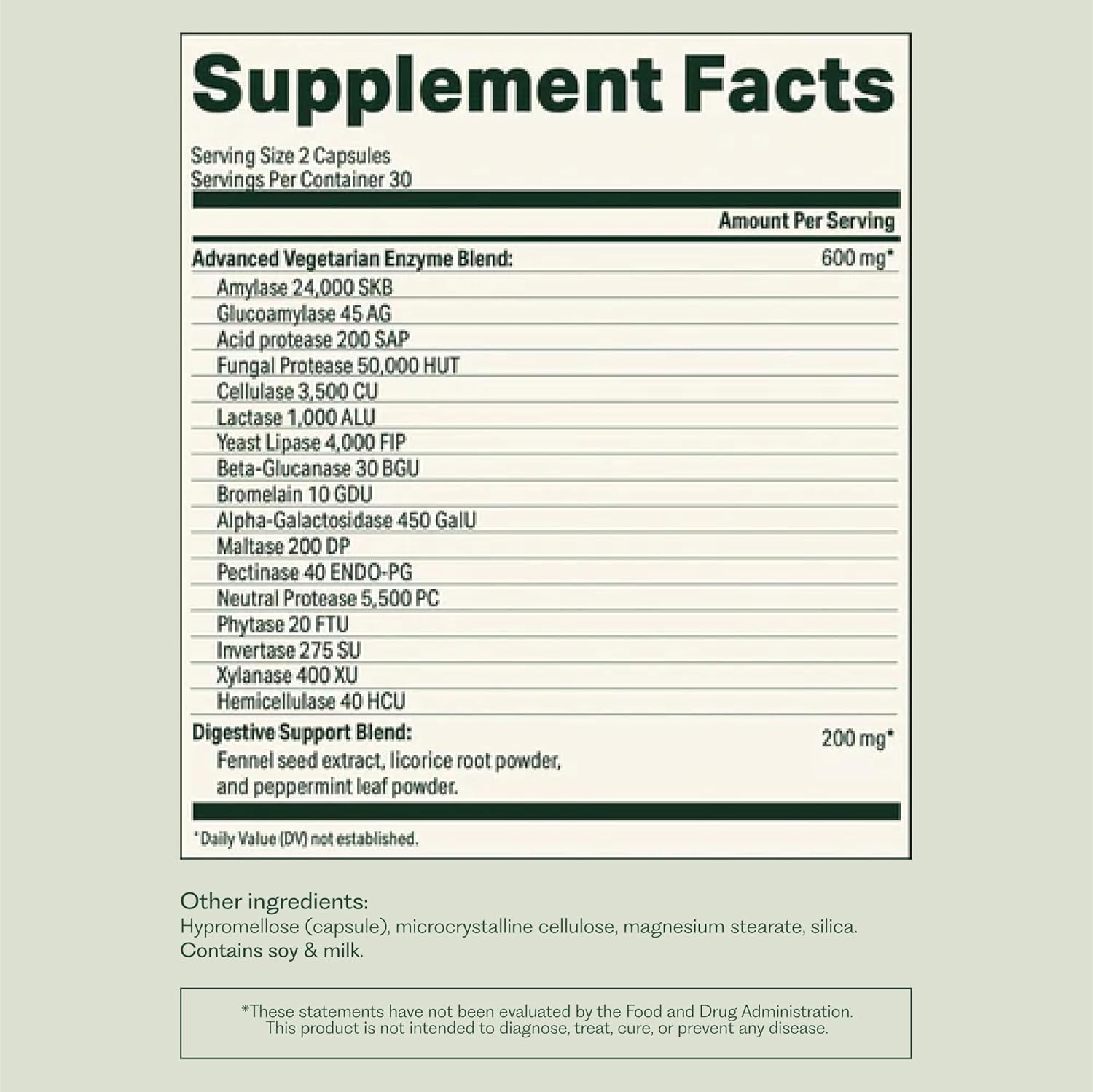 Enzyme 365 Advanced Digestive Enzymes Supplement with 17 Enzymes & Soothing Herbs | Supports Digestion, Reduces Bloating & Gas, Boosts Nutrient Absorption & Energy | 30 Servings