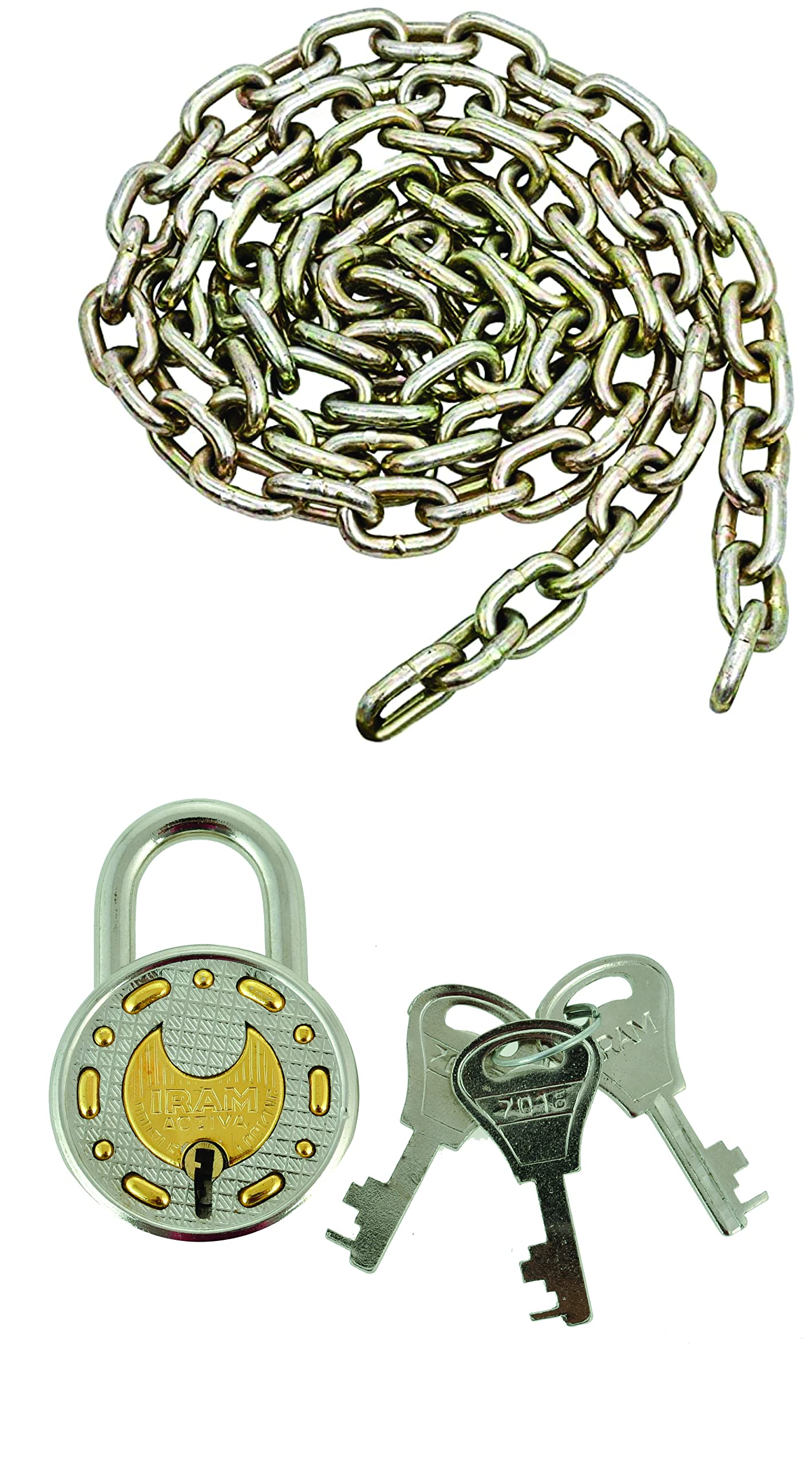 PPJ ® - Pad Lock 40 MM 5 Liver Double Locking with 3 feet Long Heavy-Duty Metal Chain Padlock for Door, Gate, Shutter Locking Anything Like Main Gate car Bike wickless Pets’ Animals etc. (B0BDS4XD9S) Amazon Price History, Amazon Price Tracker