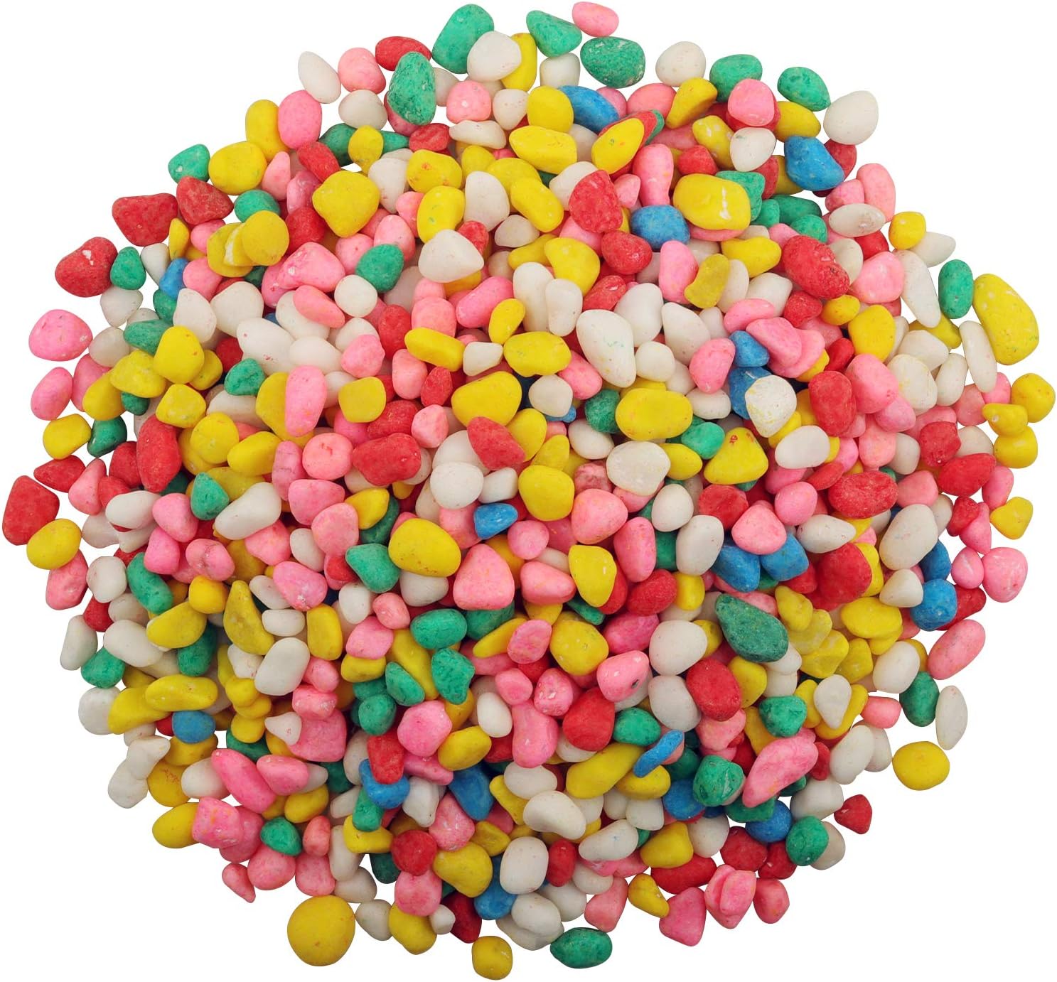 2.2 lb Decorative Rocks, Mini Rainbow Gravel Pebbles Aquarium Gravel Mixed Color Stones Succulent Cactus Bonsai Gritty Mix Rocks for Top Dressing, Plants, Fish Tank, Lanscaping, Home Decor (6-9mm)