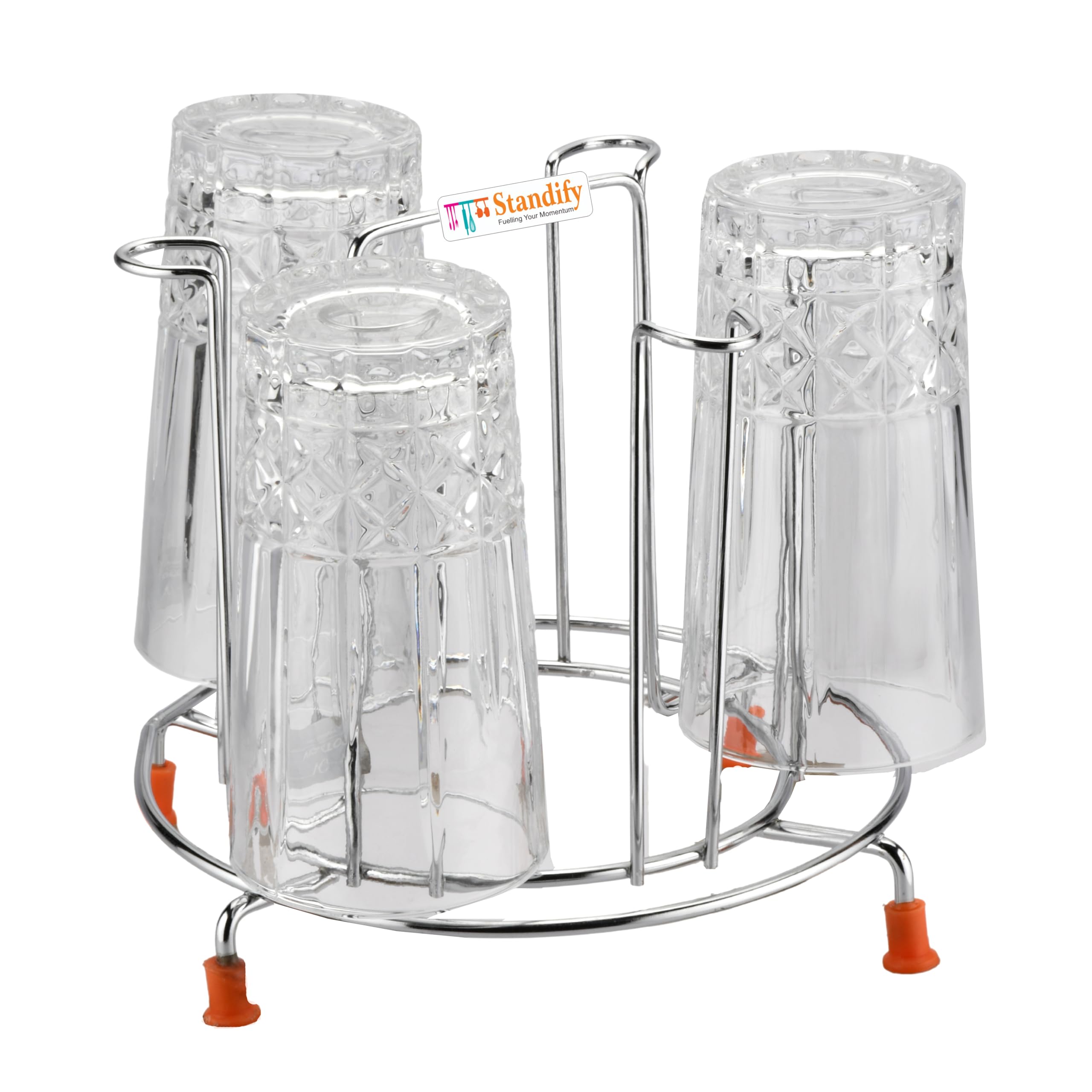 Stainless Steel Glass Stand - Durable & Stable -6