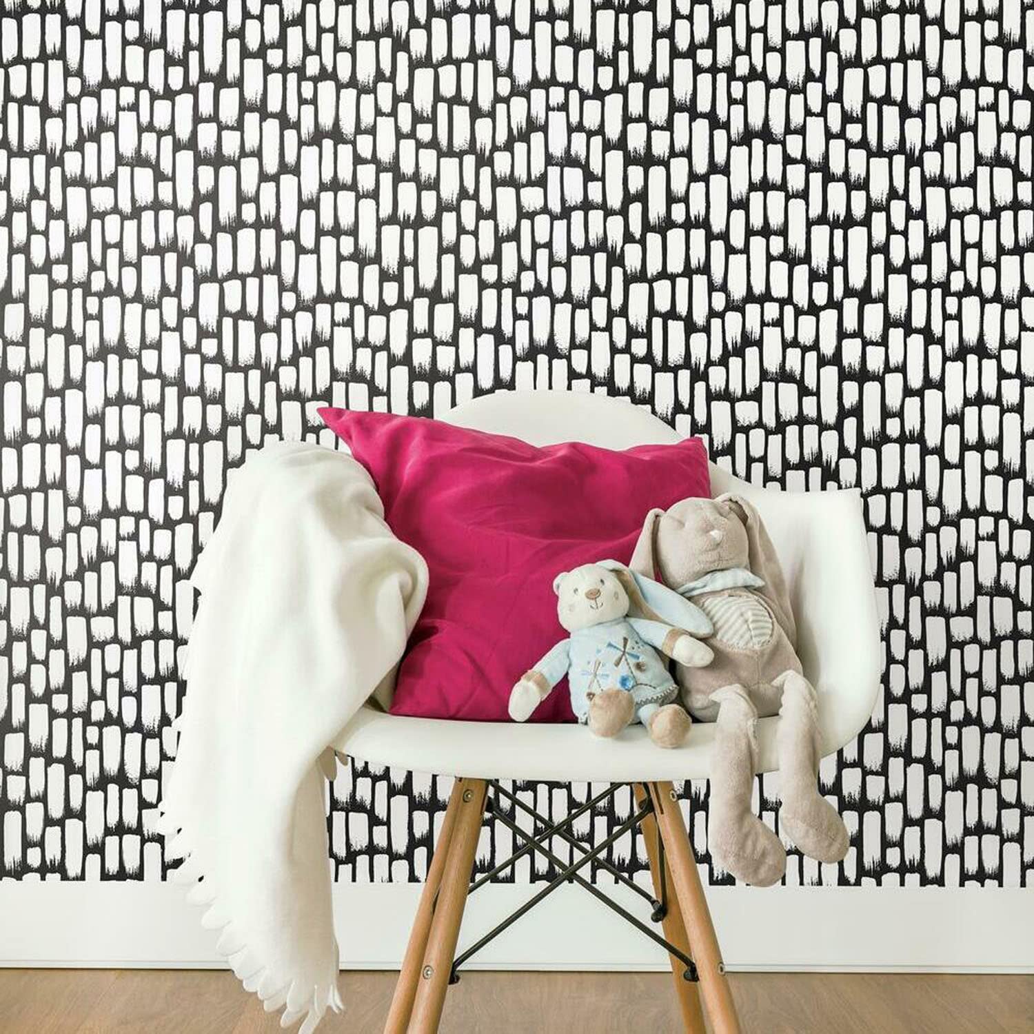 RoomMates RMK11494WP Sumi-E Black Peel and Stick Wallpaper, Small Sample - Image 3