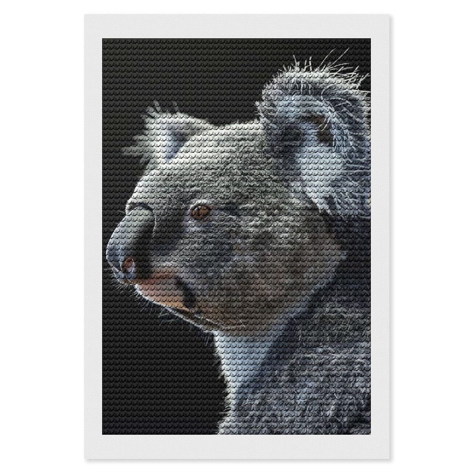 Junmoney Koala Crystal Diamond Art Kit 8"x12", Modern Decor, Boho Decor, Wall Art Gift, Decorative Artwork, Creative Hobby