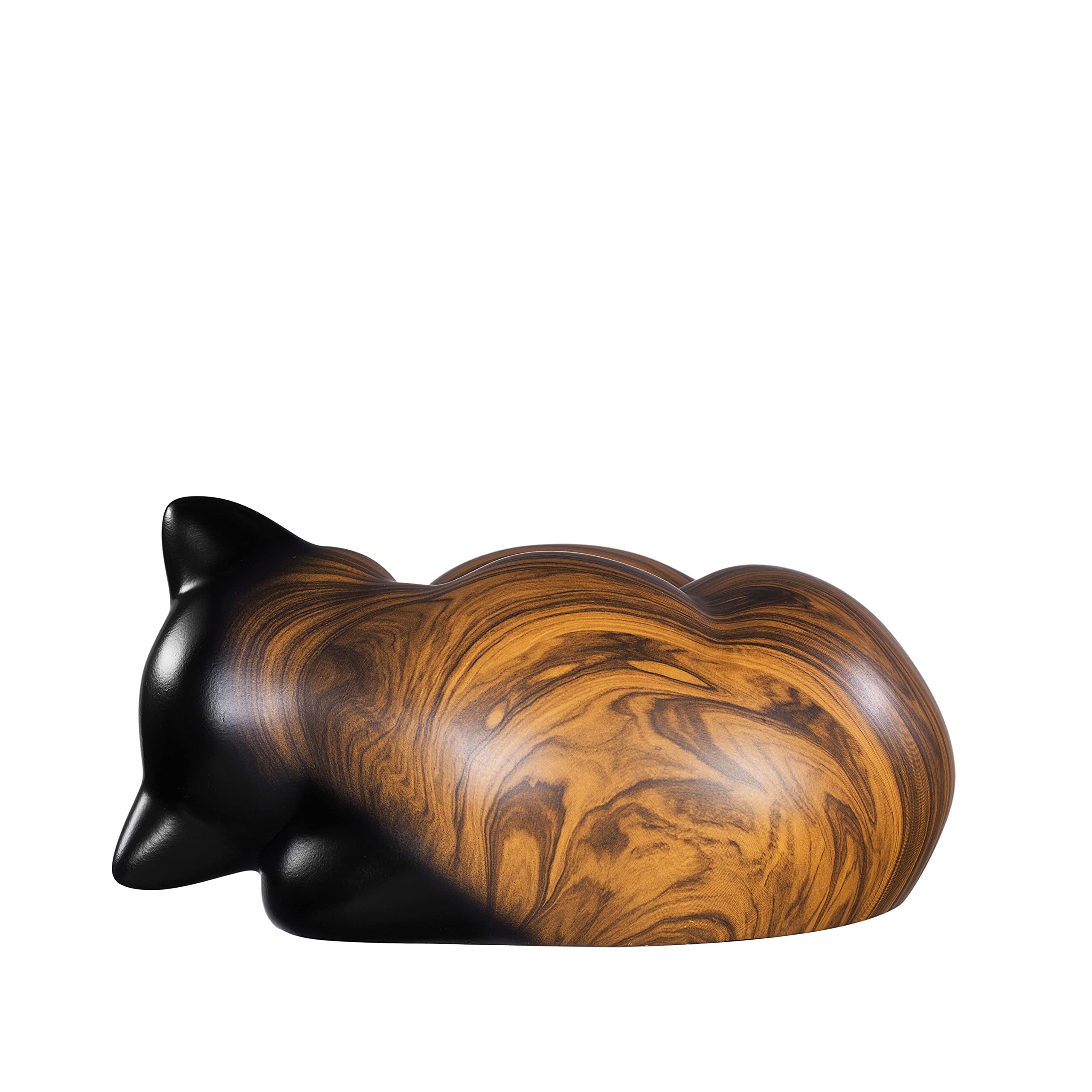 Urnas para Mascotas, urna de cremación de Resina para Dormir, urnas para Gatos para Cenizas, urna de Animales pequeños (Madera marrón)…