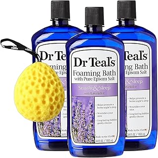 Sponsored Ad - dr teal's foaming Bath Lavendar with Pure Epsom Salts, 34 fl oz - Soothe Sore Muscles & Relax with Essentia...