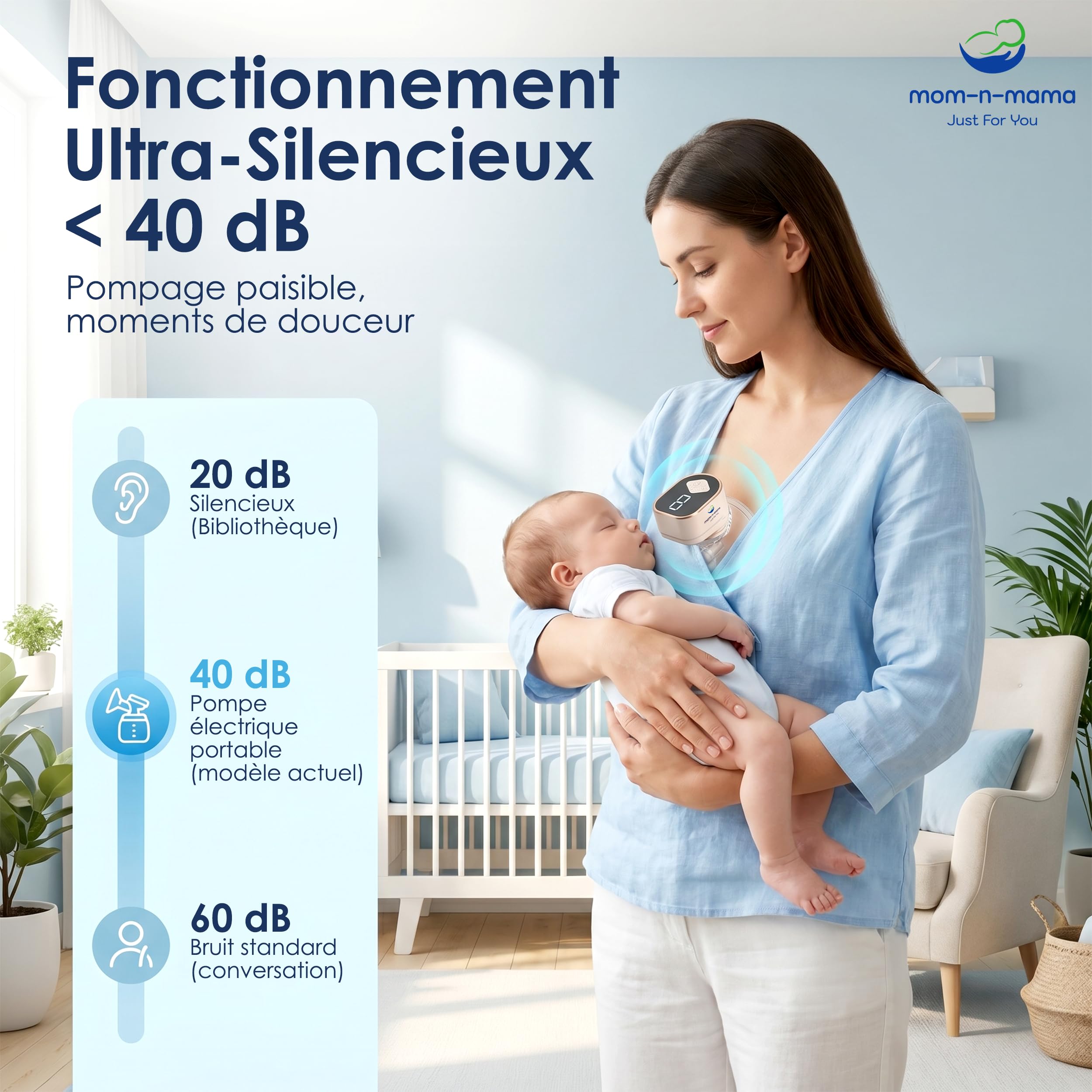 Tire-lait Électrique Main Libre, Tire-lait Portable arret automatique, Pompe Électrique Sans Fil, 3 Modes 9 Niveaux d’Aspiration, capacité 240 ml, silencien 40 db (beige, 2 Pièces)