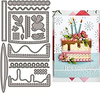 Vista 27 de DzIxY Palabras Feliz Cumpleaños Troqueles de corte de metal para hacer tarjetas de papel de grabación en relieve Troqueles Sets Álbum Scrapbooking