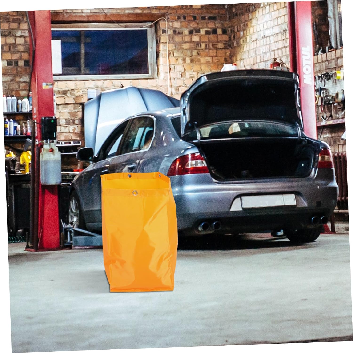 Replacement Janitorial Cart Bag, Heavy-Duty Yellow Fabric Cleaning Bag for Janitorial Carts, Multipurpose Cleaning Supply Organizer for Housekeeping and Industrial Use