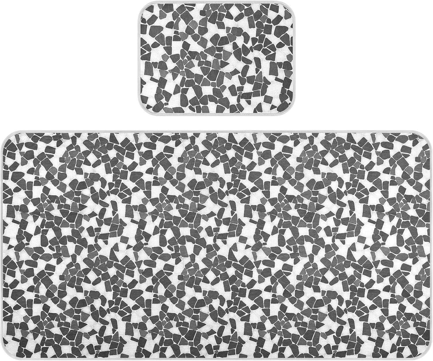Cooling Baby Crib Mattress Sheets 28" x 52" Washable Sequin Slate Vector Design Bed Pads for Kids for Kids, Adult