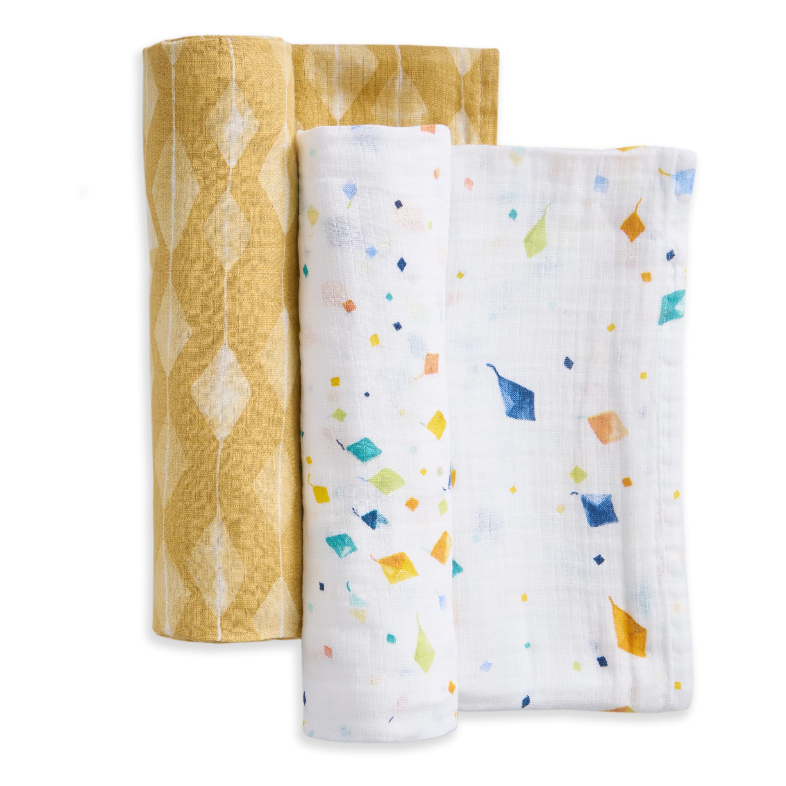 aden + anais Essentials Cotton Muslin Swaddles, Breathable Baby Blanket, Ideal for Boys, Girls, Newborns, Babies & Infants, Receiving Blanket, Soft and Lightweight Wrap, 2 Pack, Kite Parade