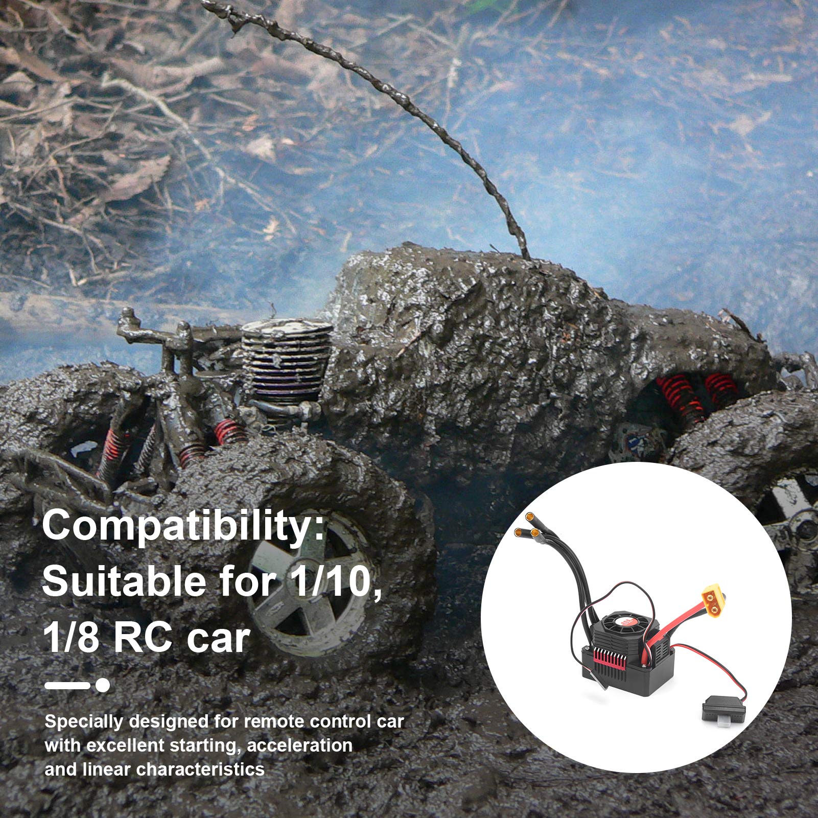 SURPASS‑HOBBY 80A Waterproof Brushless ESC with XT60 Plug, High