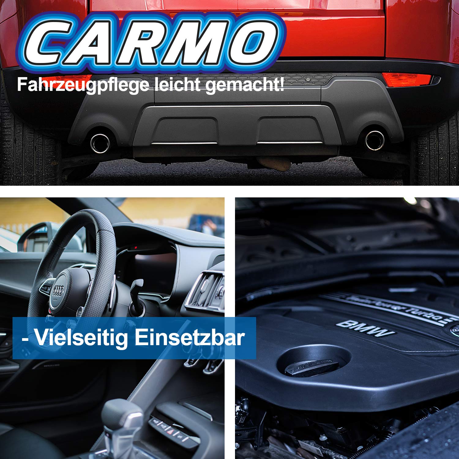 CARMO Kunststoffpflege mit Tiefenwirkung/Reifenpflege - 12 Stück