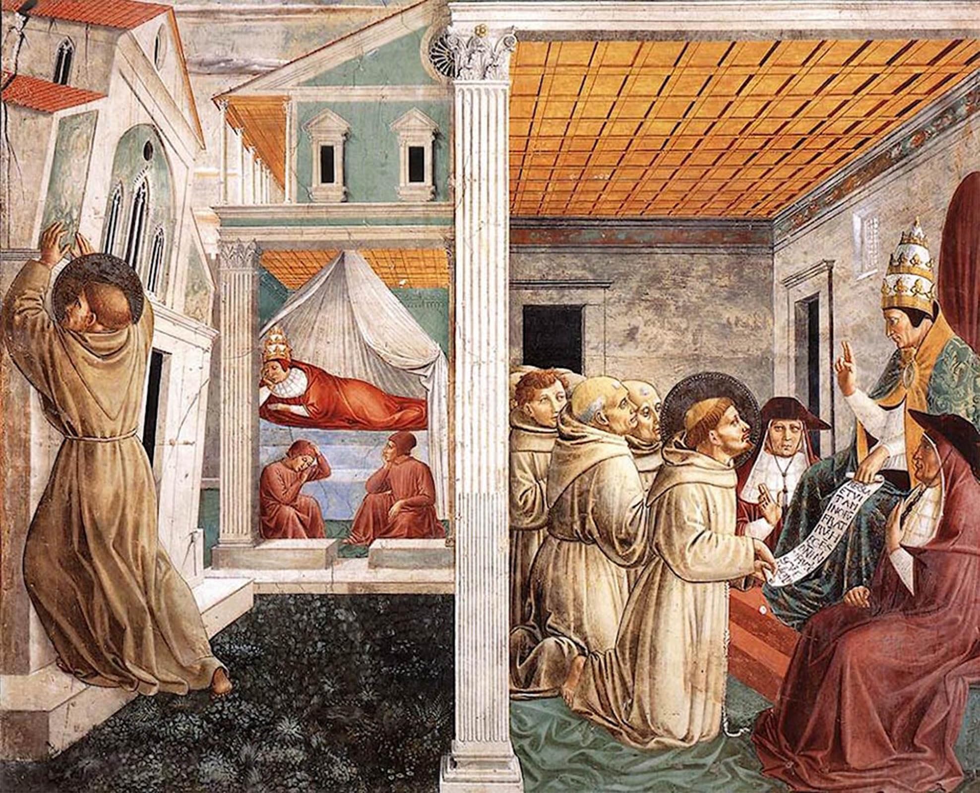 Carteles e impresiones retro de la vida de San de Benozzo Gozzoli de 60x90cm 5