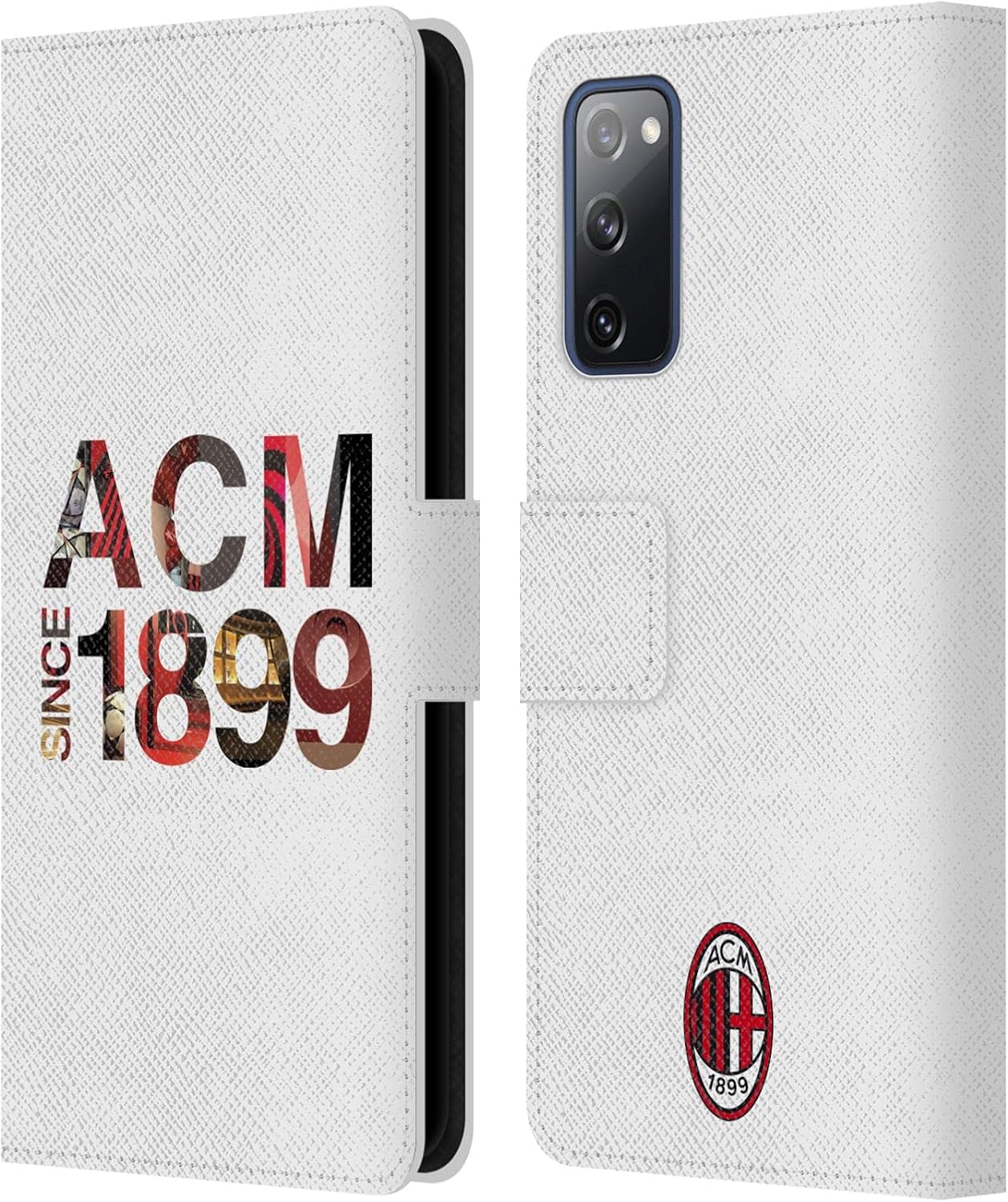 Head Case Designs Officially Licensed AC Milan 1899 Adults Leather Wallet Case Compatible with Samsung Galaxy S20 FE / 5G