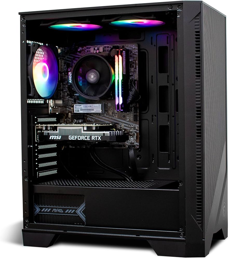 Amazon.com: NSX GAMING Desktop Pc Ryzen 5 5500, RTX 3050 6GB, (2