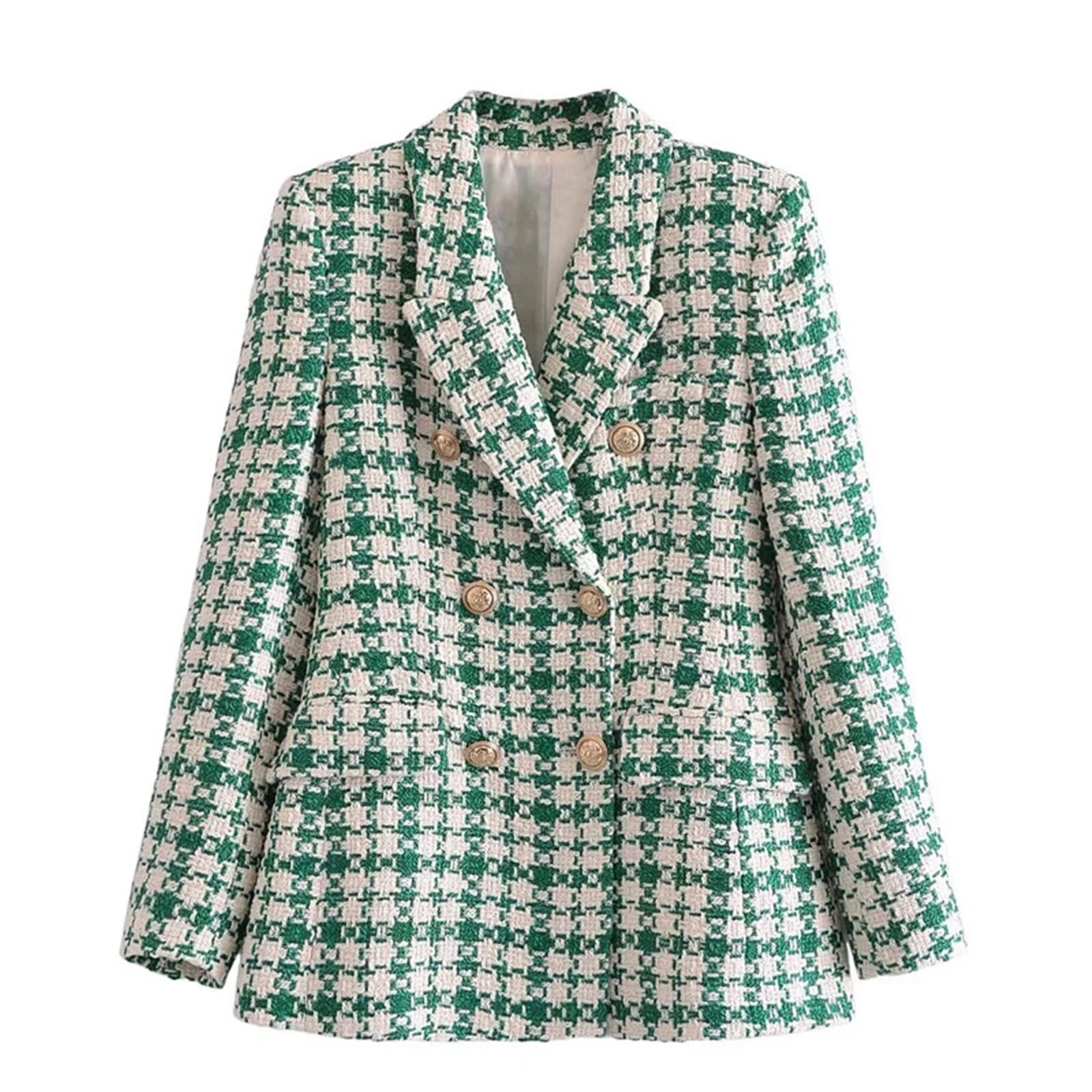 Veste en tweed à ceinture Crème